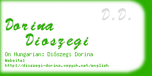 dorina dioszegi business card