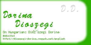 dorina dioszegi business card